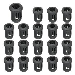 PATIKIL 5mm Emitting Diode Holder, 50 Pcs Plastic LED Holder Clip Mounting Bracket Socket Cap for Lamp Bulb Bezel Mount Panel LED Display, Black