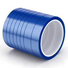 Heat Tape，8 Rolls Sublimation Tape Heat Transfer Tape, Adhesive Heat Resistant 10MM&20MM High Temp Tape 220 C(428 F) for for Sublimation Press Electronic Soldering