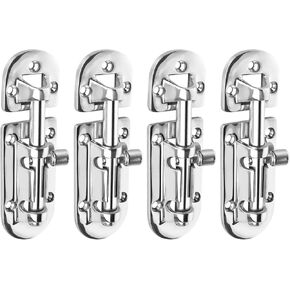 NovelBee 4pcs Sliding Lock Barrel Bolts,4-2/5" Marine 316 Stainless Steel Heavy Duty Locker Latch Slide Barrel Bolt for Boat Window Door Hatch