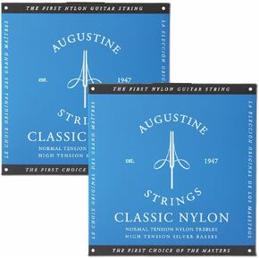 Augustine Strings Classic Blue - High Tension Classical Guitar Strings - The Original Nylon String - 2 Sets