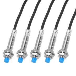 MECCANIXITY M8 Approach Sensor Inductive Proximity Sensor Switch NO Normally Open PNP 2mm Detection Distance, DC 6-36V LJ8A3-2-Z/BY, 3.3ft, 5Pcs
