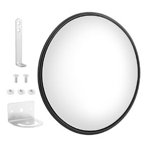 Convex Security Mirror for Bedroom, Corner Security Blind Spot Mirror, Traffic Garage Corner Mirror, Adjustable Wide Angle View Mirror with Fixing Bracket for Indoor Outdoor
