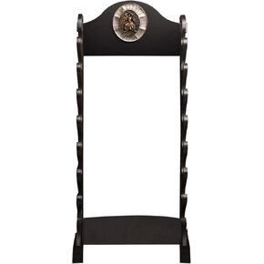 Sword fort katana wall mount, Sword Racks, black wood wall-mounted 8-layer katana holder,Display Stand,sword stand , fishing rod holder-Exquisite shield version