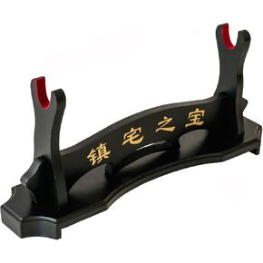 Sword Holder Samurai Sword Stand Display Katana Wakizashi Tanto Velvet Padded Wall Hanger Sword Rack (1 Tier)
