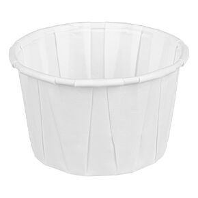 Restaurantware-Sustain 4 Ounce Portion Cups, 2000 Disposable Condiment Cups - Compostable, Versatile, White Paper Sample Food Cups, Stylish, For Serving Dips, Jams, Sauces, Nuts, And More