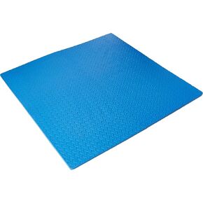 BalanceFrom 24 Piece Foam Floor Mat Puzzle Tiles, 3/4" Thick, 96 Sq Ft, Blue
