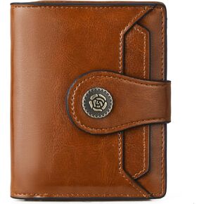 BOSTANTEN Leather Wallets for Women RFID Blocking Zipper Pocket Small Bifold Wallet Card Case