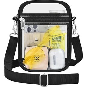 Clear Bag for Stadium Events Small Clear Purse Mini Clear Stadium Bag Sport Fan handbags for Sport Concert Work Travel