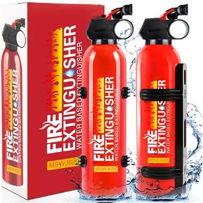 Fire Extinguisher for Home - 6pack Car Fire Extinguisher with Wall Mount, Small A B C K Fire Extinguisher, Water-Based Fire Extinguishers for Car/House/Kitchen/Truck/Marine/Boat/Vehicle/utv/rv