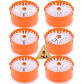 6 Pack Filter Element for BLACK + DECKER BSV2020 BSV2020G BSV2020P BSVF1 Cordless Stick Vacuum Cleaner, Part # N665227