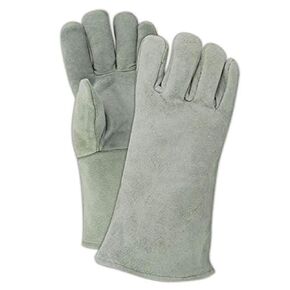 MAGID T2700 WeldPro Shoulder Split Cow Leather Welding Gloves, Standard, White (12 Pair)