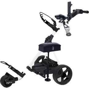 Fully Loaded Weekender Non Remmote Control Electric Golf Cart, with Drink Holder, Umbrella Holder, Scorecard Holder, White