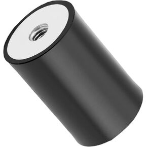 Yinpecly 8pcs M5 Carbon Steel Vibration Rubber Isolators Thread Rubber Mounts, Black Replaces Anti-Vibration Pads Flat Silent Base Block