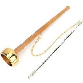 Buddhist Hand Bell,Buddhism Wooden Handle, Bell Singing Scripture Implement Tibetan Monk Bells,Buddhist Brass Hand Bell for Meditation,Tibetan Buddhist Supplies