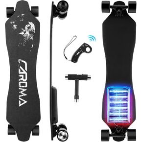 Caroma 1200W/350W Electric Skateboards with Remote, 28/12.4 MPH Top Speed, 16 Miles Range, 330 lbs Max Load, 12 Months Warranty, Electric Longboard for Adults Teens