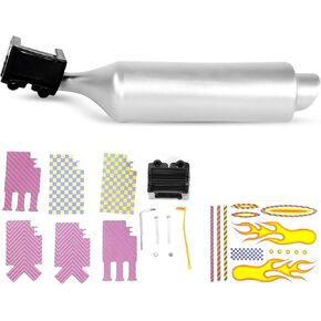 Bicycle Exhaust Sound System, Bike Motorcycle Spoke Turbo Exhaust Pipe System Plastic Bike Turbo Exhaust Pipe with Sound Effect for Kids Bicycle Road Bike Exhaust Pipe