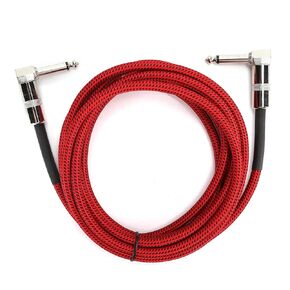 Hilitand Guitar Cable - 6.35MM Male Head Audio Guitar Cable 10ft Electric Guitar Amplifier Cord - Right Angle to Right Angle 1/4 Inch Instrument Cable Guitar Amp Cable(red)