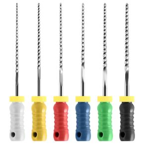 JMU Endodontic Root Canal K Files, Stainless Steel Hand Use K-Files 21mm, 6pcs/Box (1, #15 (21mm))