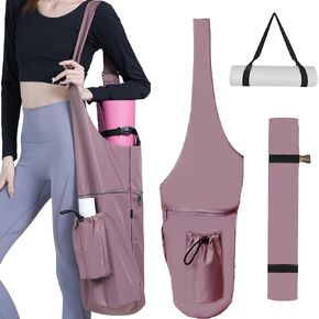Yoga Mat Bag, with Protective Layer& Water Bottle Pocket and Big Wet Pocket & Yoga strap & Large Capacity,Stylish & Functional Fitness Mat And Essential items for Women & Men