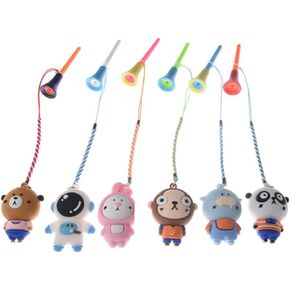 Golf Tee Holder, 6Pcs Golf Tee Hanger Cartoon Plastic Anti Lost Golf Tee Ring with Strap Golf Accessories for Men Women Golfer Gifts