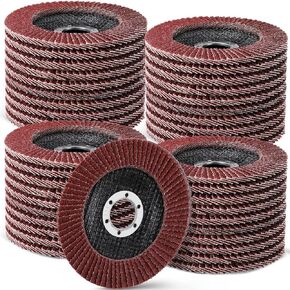 Landhoow 40 Pack Flap Discs 4 1/2 Inch for Angle Grinder 4.5 x 7/8 Inch Aluminum Oxide Sanding Grinding Wheels Grinding Discs Abrasives Flapper Wheel for Wood Metal Sanding(40 Grit)