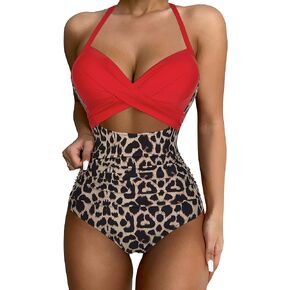 SUUKSESS Women Wrap Cut Out One Piece Swimsuit High Waisted Monokini Bathing Suit in Kuwait