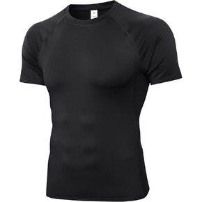 Men's Compression Shirts Short Sleeve Athletic Tops Cool Dry Running Undershirts Baselayer Sports Gym T-Shirt