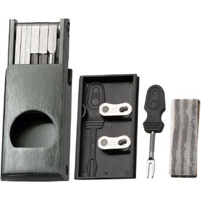 Crankbrothers F16 Bike Multitool - Chain Tool, Torx, Hex Compatible Bike Tool, Tire Plug Tool, Spoke Wrench Tool, Magnetic Case