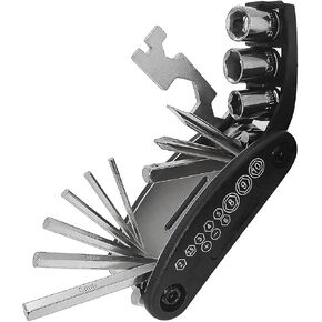 Bike Tool Chain Allen 14 in 1 Multitool Wrench Reliable, Compact and Lightweight Repair Kit for Road Bikes Mountain