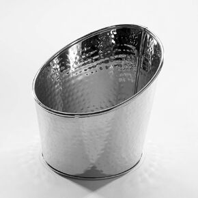 American Metalcraft HMSR7 Beverage Hammered Angled Tubs, Stainless Steel, 3-1/4 Quart Capacity, 9-1/2" Diameter, 8-1/2" Height