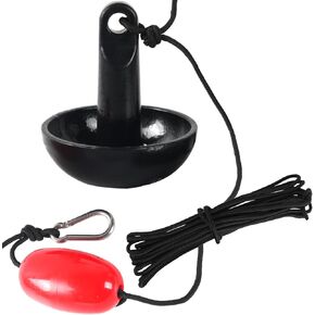 CALPALMY Mushroom Boat Anchor Kit - 8 lb Mushroom Anchor with Rope Kit for Small Boats, Skiffs, Inflatables/Kayaks and Canoes Trips- 32ft Marine Rope with Marker Buoy Red - Ideal for Water Sports