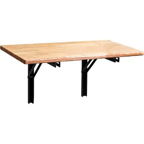 Wallmaster Wall Mounted Folding Workbench Heavy Duty Fold Down Table Utility Bench Solutions Laundry Shelf Wall Desk with Metal Shelf Bracket (47 x 19 Inch)