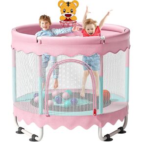 Trampoline for Kids,5ft Toddlers Trampoline,Easy-to-Assemble Kids Trampoline Indoor Safe & Fun,Ideal Christmas Birthday Present for Boys & Girls,Gifts for Ages 1 2 3 4 5 6 7 8