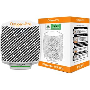 Oxygen-Pro - Fragrance Dispenser, Commercial Air Freshener and Deodorizer, Wall Mounted, Battery Operated Automatic Dispenser, Odor Eliminator and Fragrancing System (1 Pack)