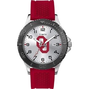 Timex Tribute Men's Collegiate Gamer 42mm Watch – Oklahoma Sooners with Red Silicone Strap