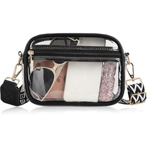 Clear Purse Clear Bag with Adjustable Strap for Men Women Stadium Events Approved Quickly