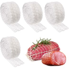 20m Meat Netting Roll,Size 18,Elastic Smoked Meat Poultry Ham Netting Meat Butcher Twine Net Roll Wrapping Net,Beef Netting Roll for Meat Cooking Meat Sausage Making
