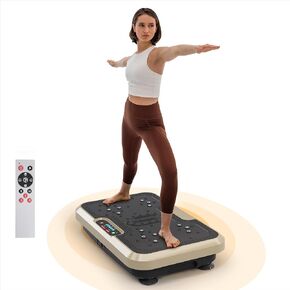 Vibration Plate Exercise Machine Whole Body Workout Vibration Fitness Platform for Home Fitness - Lymphatic Drainage Machine for Shaping, Wellness, Recovery - Home Gyms Workout for Women Men