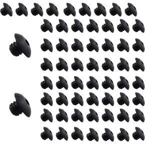 60PCS Shelf Nail Hook Lock Silicone Plugs T-Shape Straight Hole 1/4 Inch Sealed Waterproof Threaded Plugs Used to Prevent Hooks from Falling Out Rubber Hook Retainer Black