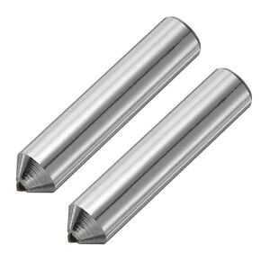 uxcell 2pcs Diamond Dressers, 10mm x 45mm (13/32" x 1-3/4") Single Tapered Point Grinding Wheel Round Pen Welded Diamond Dressing Tools, Silver Tone