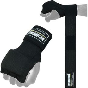 Boxing Inner Gloves with Gel Padding Boxing Quick Wraps for Hand Support and Comfort Kickboxing Muay Thai Wraps MMA Wraps Inner Gel Gloves for Training (S, Black)