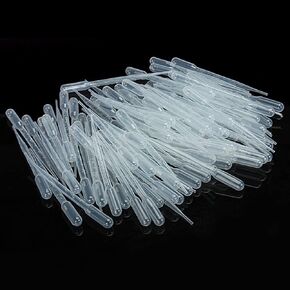 AKOAK 100 Pcs 2ML Plastic Transfer Pipette, Disposable Essential Oil Pipette, Scale Calibrated Dropper for Lip Gloss, Essential Oils, Science Experiments, DIY Art, Makeup Tools