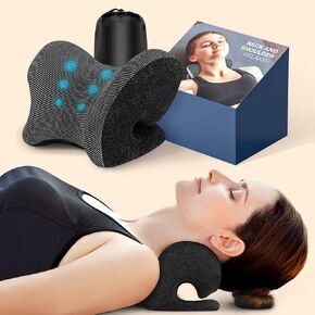 ZAMAT Neck and Shoulder Relaxer w/Magnetic Therapy Pillowcase, Neck Stretcher Chiropractic Pillows for Pain Relief, Cervical Traction Device for Relieve TMJ Headache Muscle Tension Spine Alignment