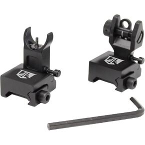 HK Battle Flip Up Sights - Backup Iron Sights - Picatinny Gun Sights for Rifles & Shotguns - Back Up Iron Sights for Picatinny & Weaver Rails - Aircraft Grade Aluminum Rifle Sights