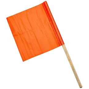 Mutual Industries 14994-27-18 Standard Vinyl Highway Safety Traffic Warning Flag, 18" x 18" x 27" (Pack of 10)