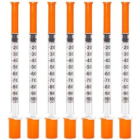 29 Gauge 1cc 1/2 in(13mm) Syringes with Needle,Pack of 50