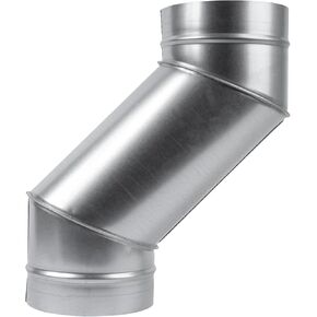 Repa Market 6" Inch Round Metal Duct Offset - Dryer Vent Pipe Elbow Tube - Duct Connector for HVAC - Ductwork Offsets Around Obstacles - Duct Hose Connector - Ducting Offset Adapter