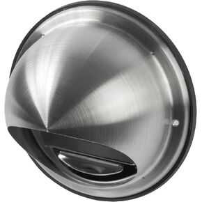 Repa Market 6" Inch Stainless Steel Vent Cover with Rubber Seal - Round HVAC Intake/Exhaust Cap with Grille to Prevent Air Back Flow from Gusts - Includes Water Drip for Drainage