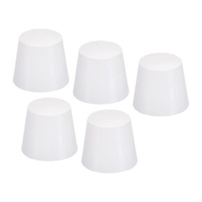 YOKIVE 5Pcs Silicone Rubber Stoppers, Tapered Plugs with High-Temperature Resistance | Protect Hole, Great for Lab Industry (White, 25mm to 33mm)