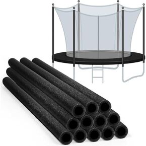 12 Pcs Trampoline Pole Foam Sleeve 35.4" Length 2025 Upgrade Materials Waterproof Trampoline Poles Cover Replacement Trampoline Foam for Outdoor Trampoline Accessories